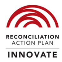 This is the Reconciliation Action Plan logo incorporating the word innovate.